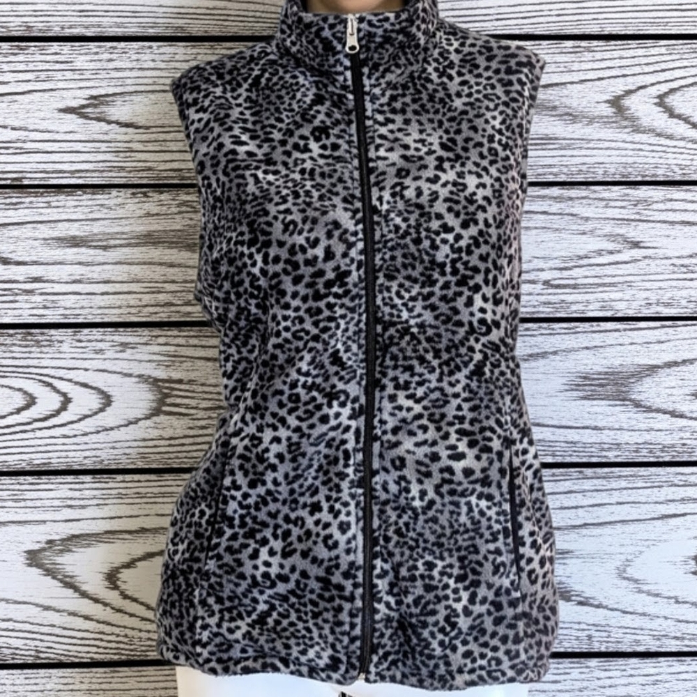 New York Laundry Black Fleece Vest